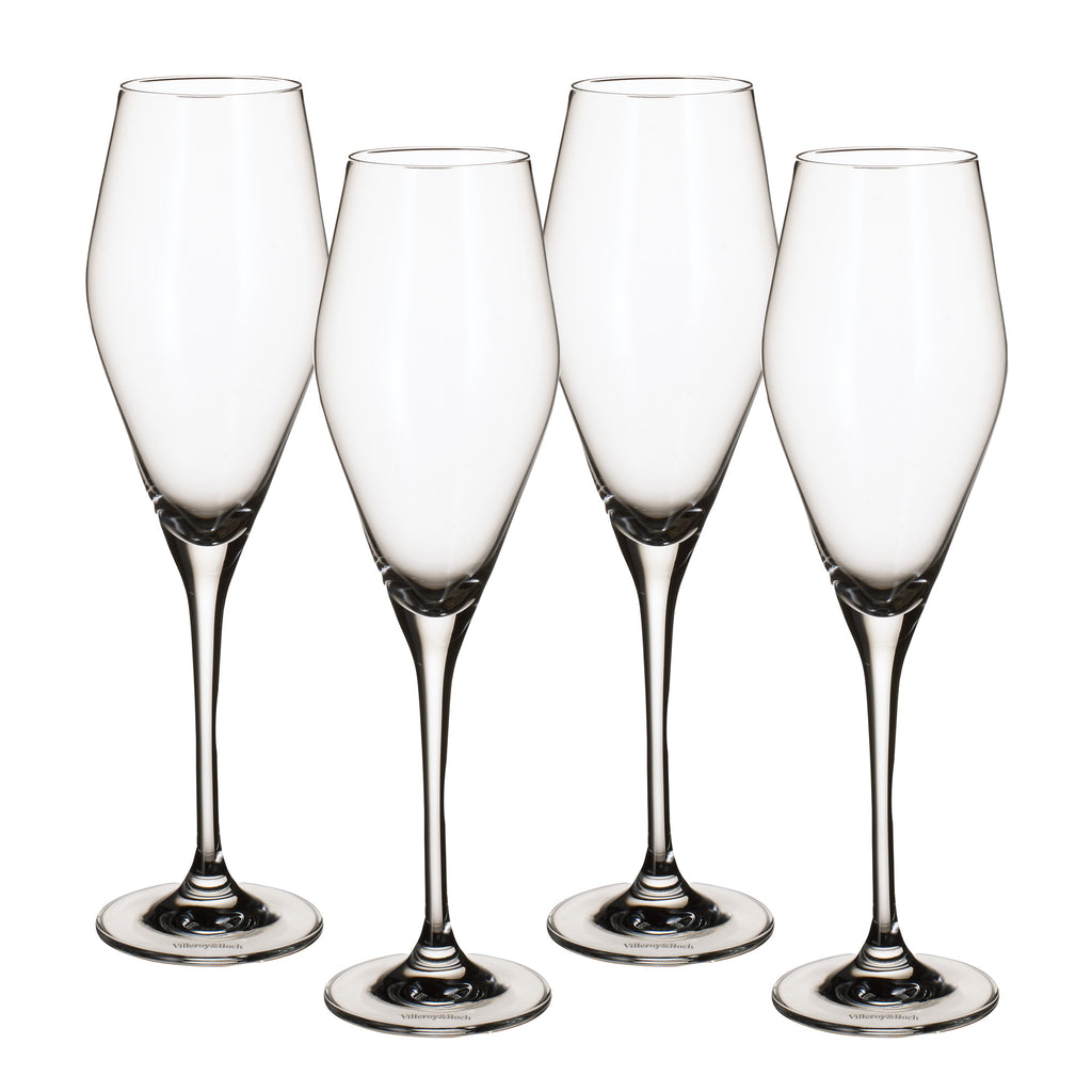 La Divina Flute in Clear, Set of 4