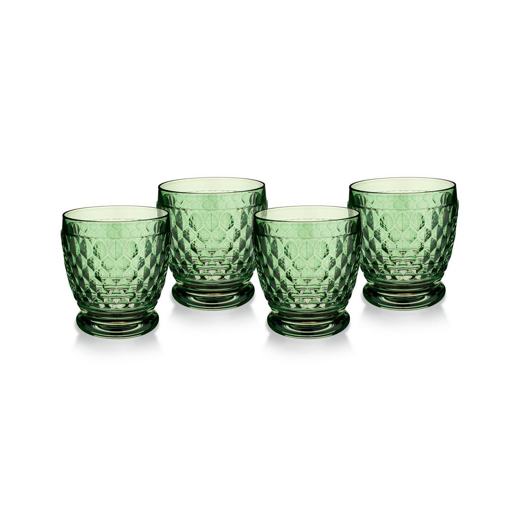 Boston Colored DOF / Tumbler in Green, Set of 4
