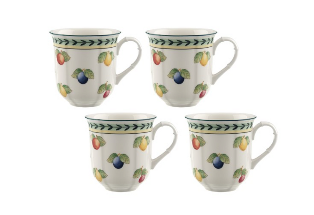 French Garden Fleurence Mug in Multi, Set of 4