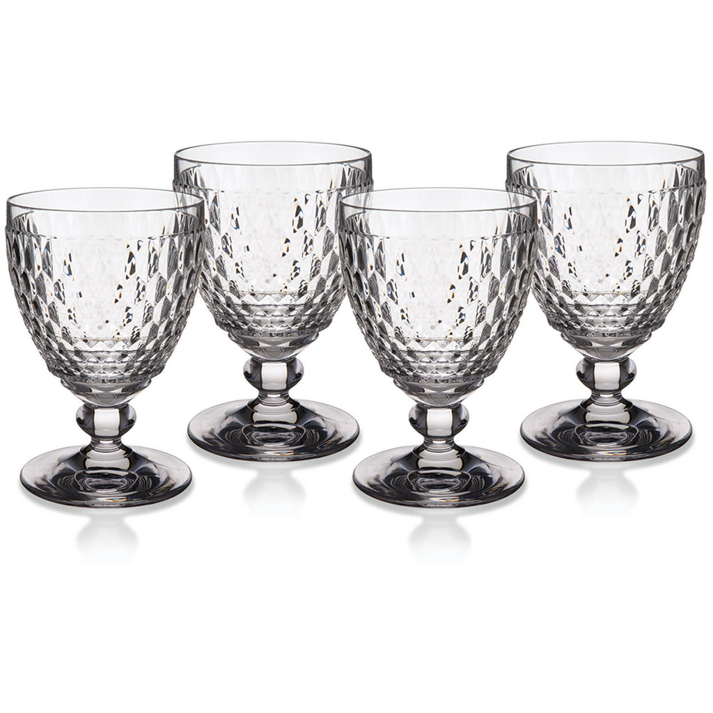 Boston Water Goblet in Clear, Set of 4