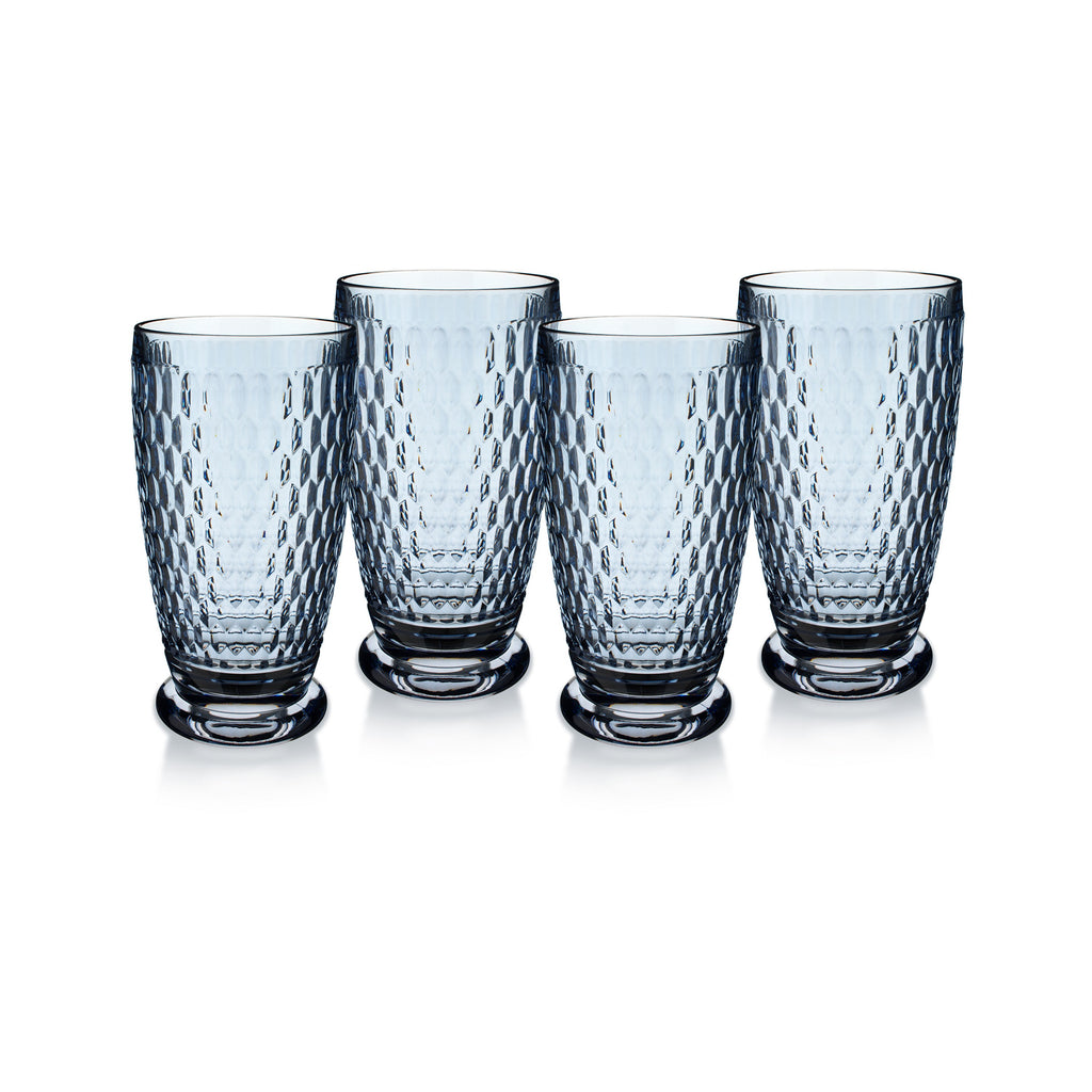 Boston Colored Highball / Tumbler in Blue, Set of 4