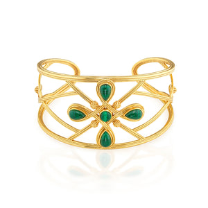 Monique Gem Cuff in Malachite
