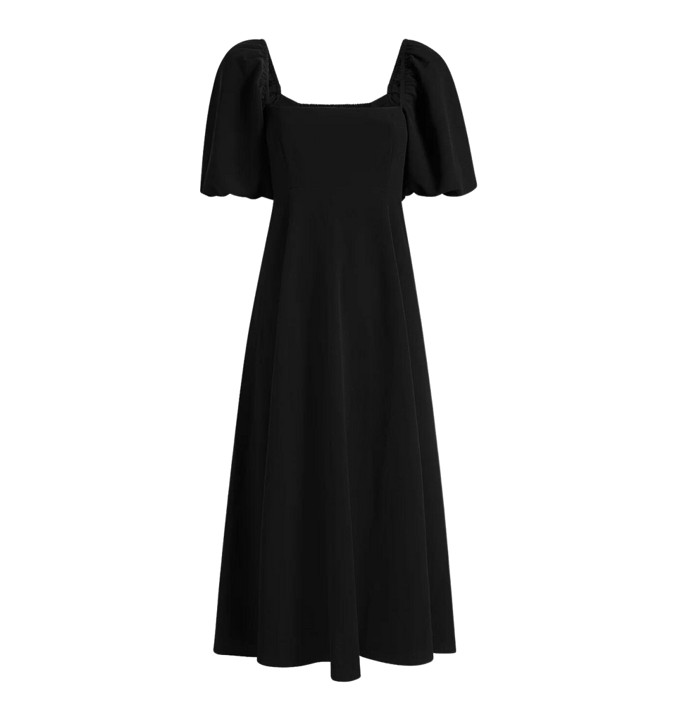 The Matilda Dress in Black Crepe