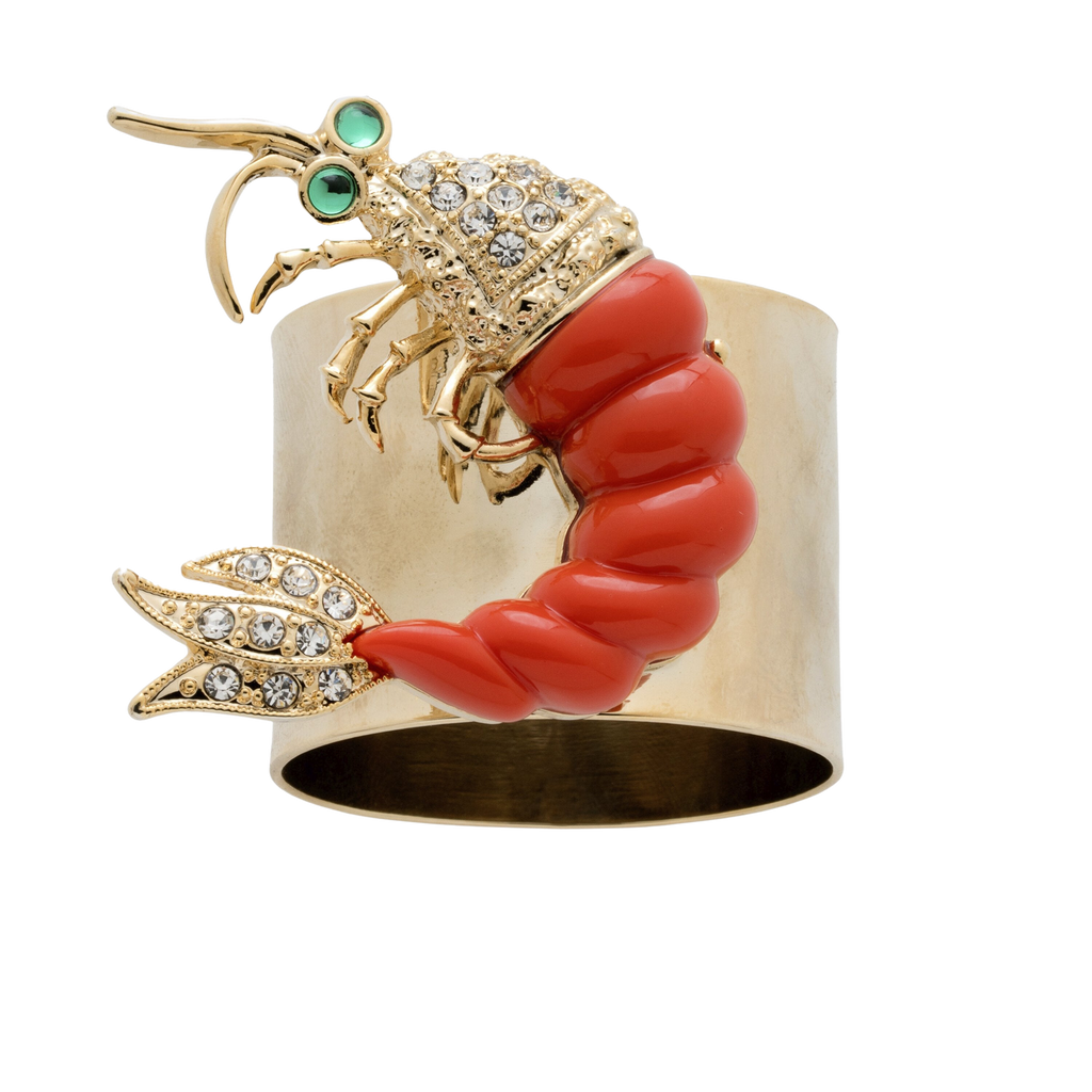 Shrimp Napkin Rings, Set of Two