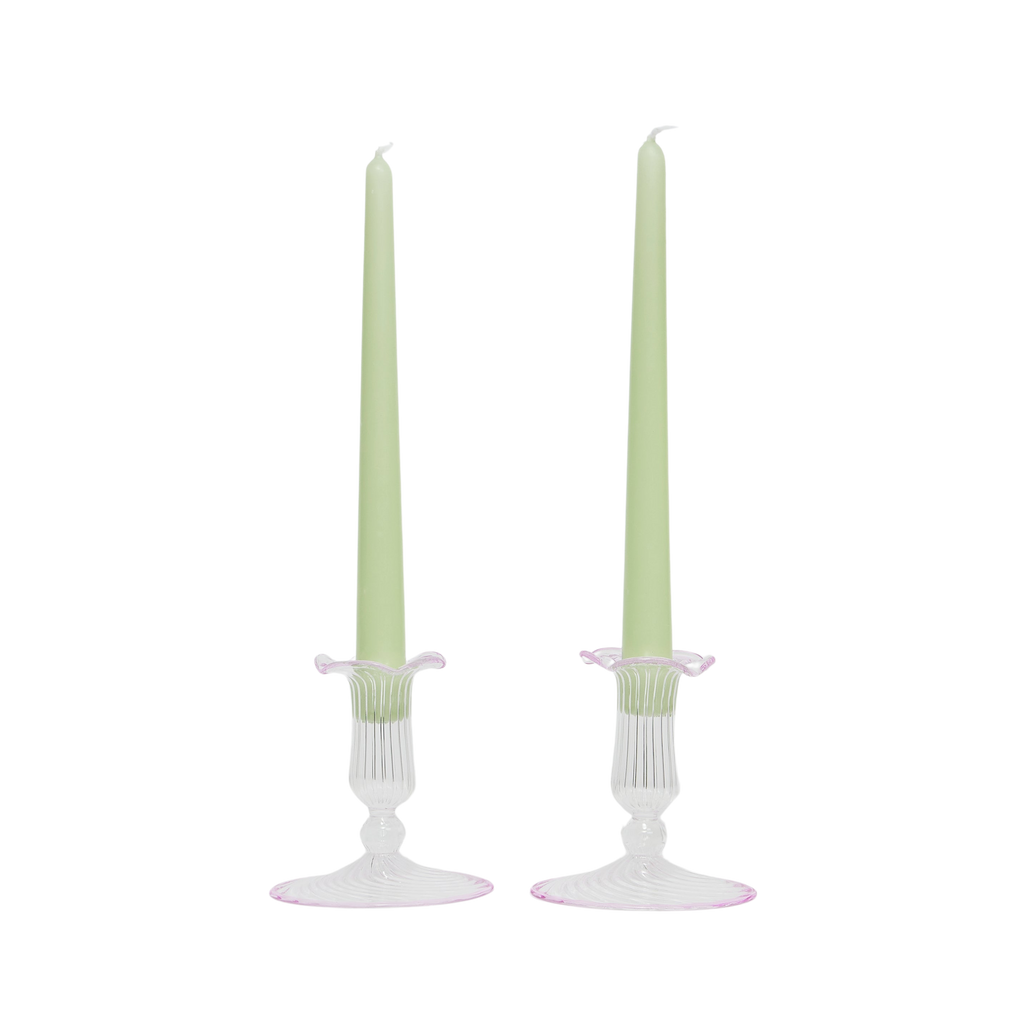 Pink Isla Candleholder, Set of 2