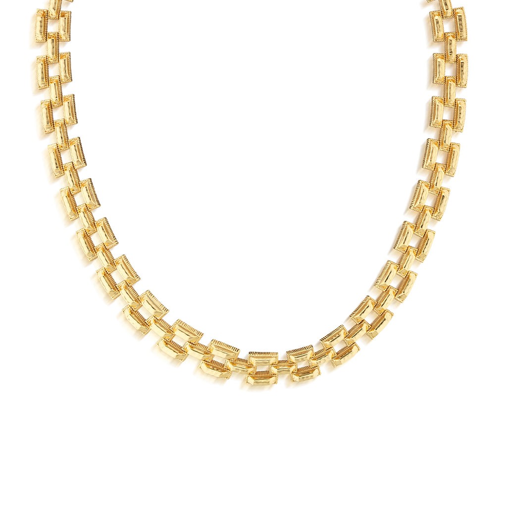 Pathway Petite Link Necklace in Gold
