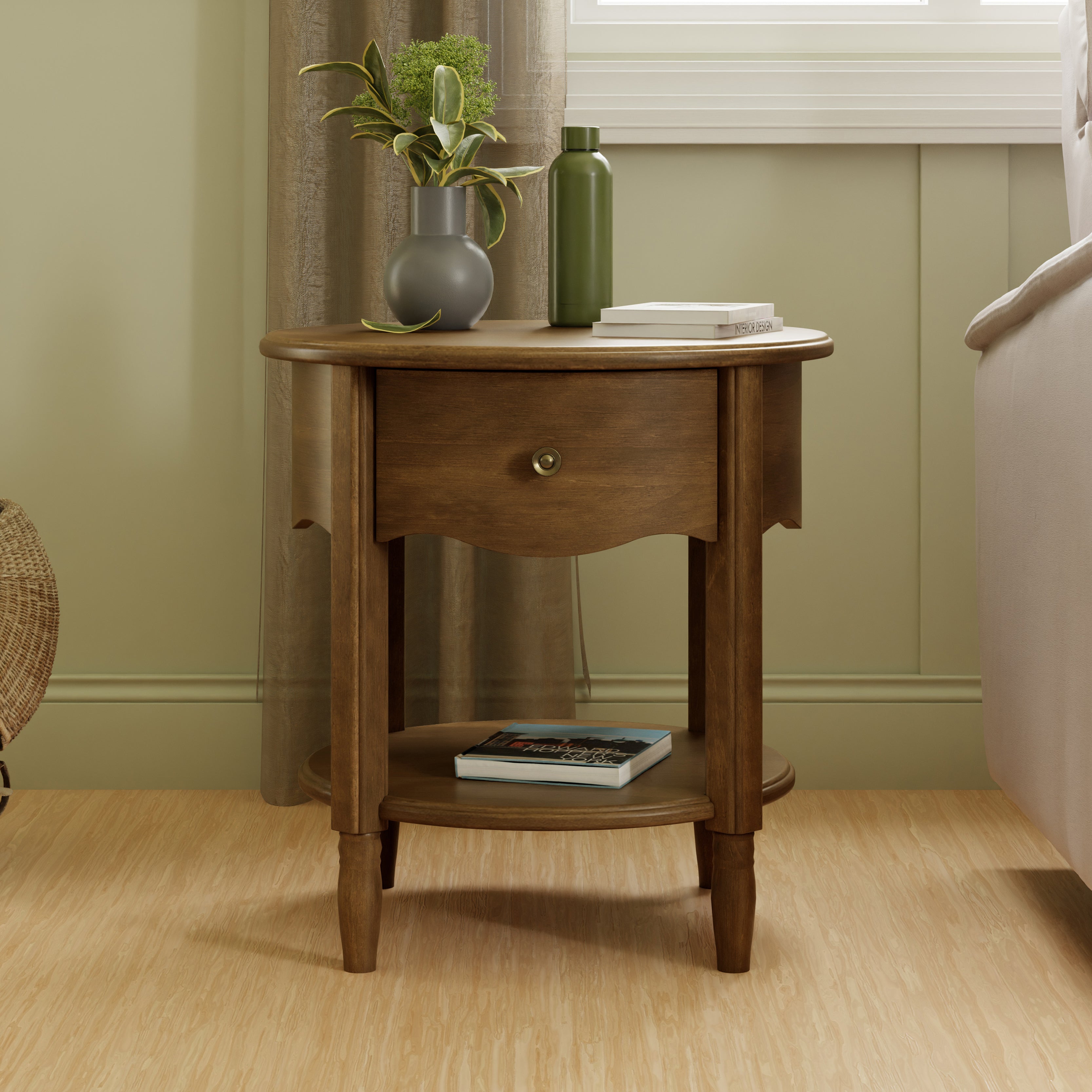 Liberty Assembled Nightstand in Natural Walnut