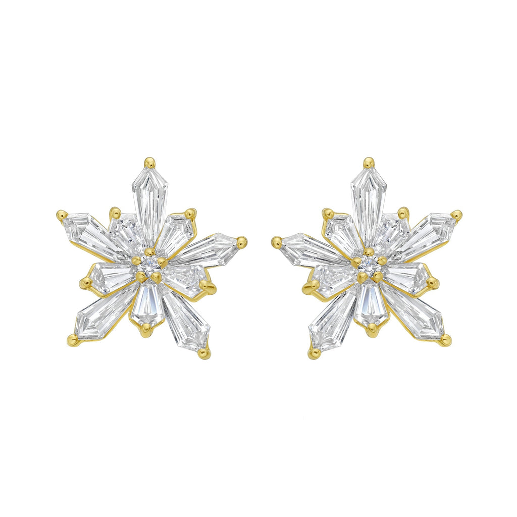 Elia Diamond Stud Earrings - Jewelry - RUCHI New York