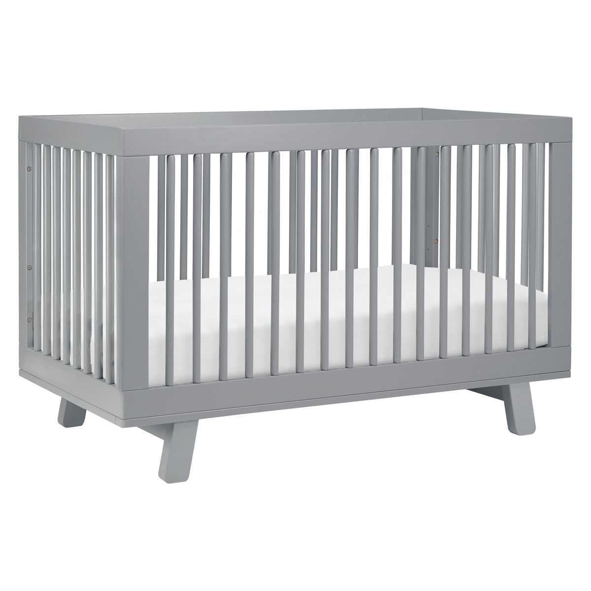 Hudson 3-in-1 Convertible Crib with Toddler Bed Conversion Kit in Grey