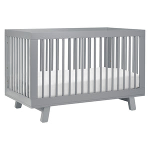 Hudson 3-in-1 Convertible Crib with Toddler Bed Conversion Kit in Grey