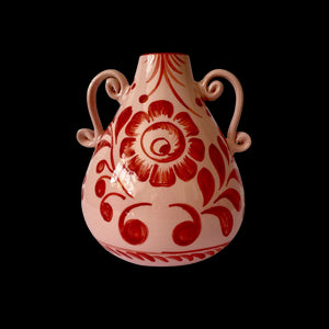 Amphora Vase in Wine & Baby Pink