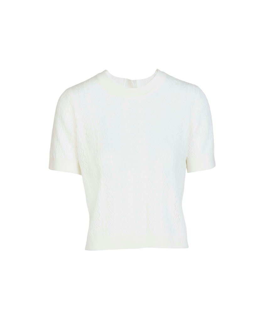Diane Knit Top in Cream