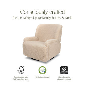 Winslow Extra Wide Recliner and Swivel Glider in Chai Shearling