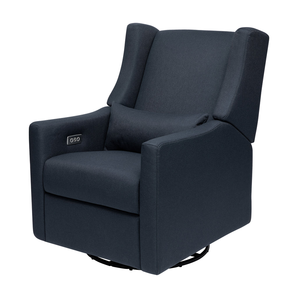 Kiwi Electronic Recliner and Swivel Glider with USB port in Performance Navy Eco-Twill