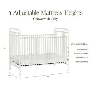 Abigail 3-in-1 Convertible Crib in Washed White