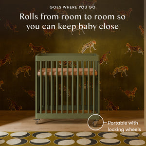 Pogo 8-in-1 Convertible Crib with All-Stages Conversion Kits in Olive