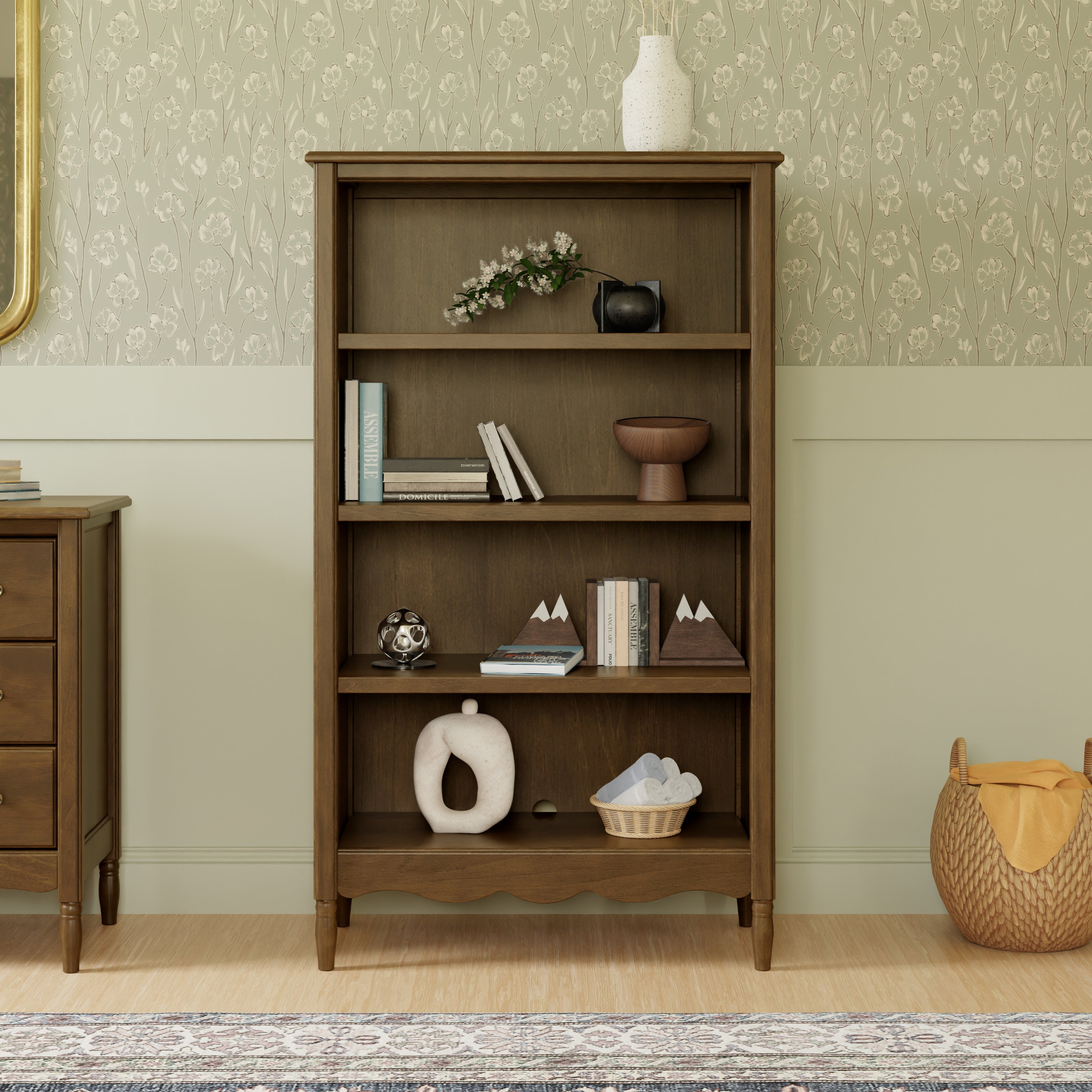 Liberty Assembled Bookcase in Natural Walnut