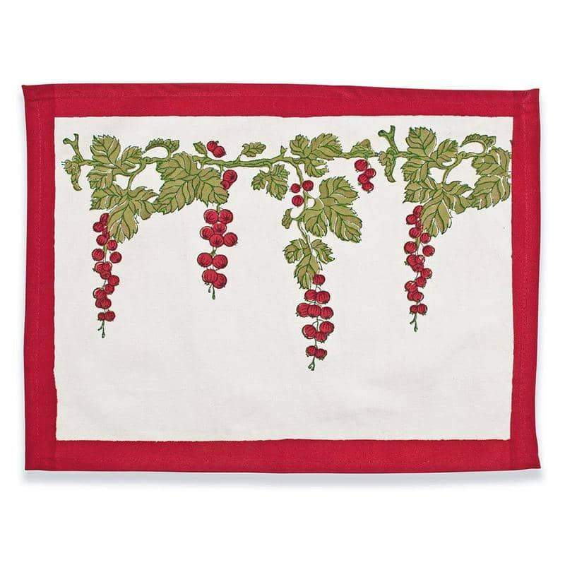 Gooseberry Mats in Red & Green, Set of 6