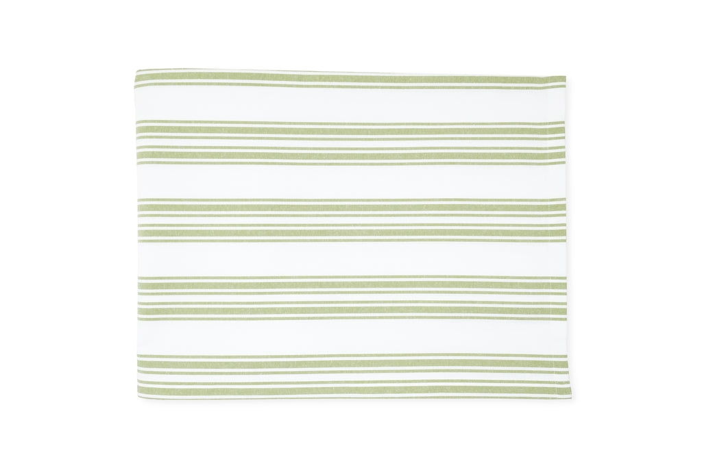 Green Stripe Cotton Tablecloth
