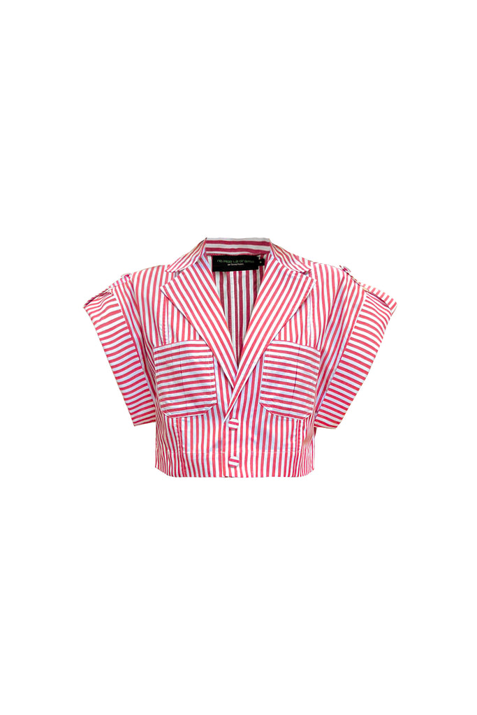 Guayaba Crop Top in Red Stripes