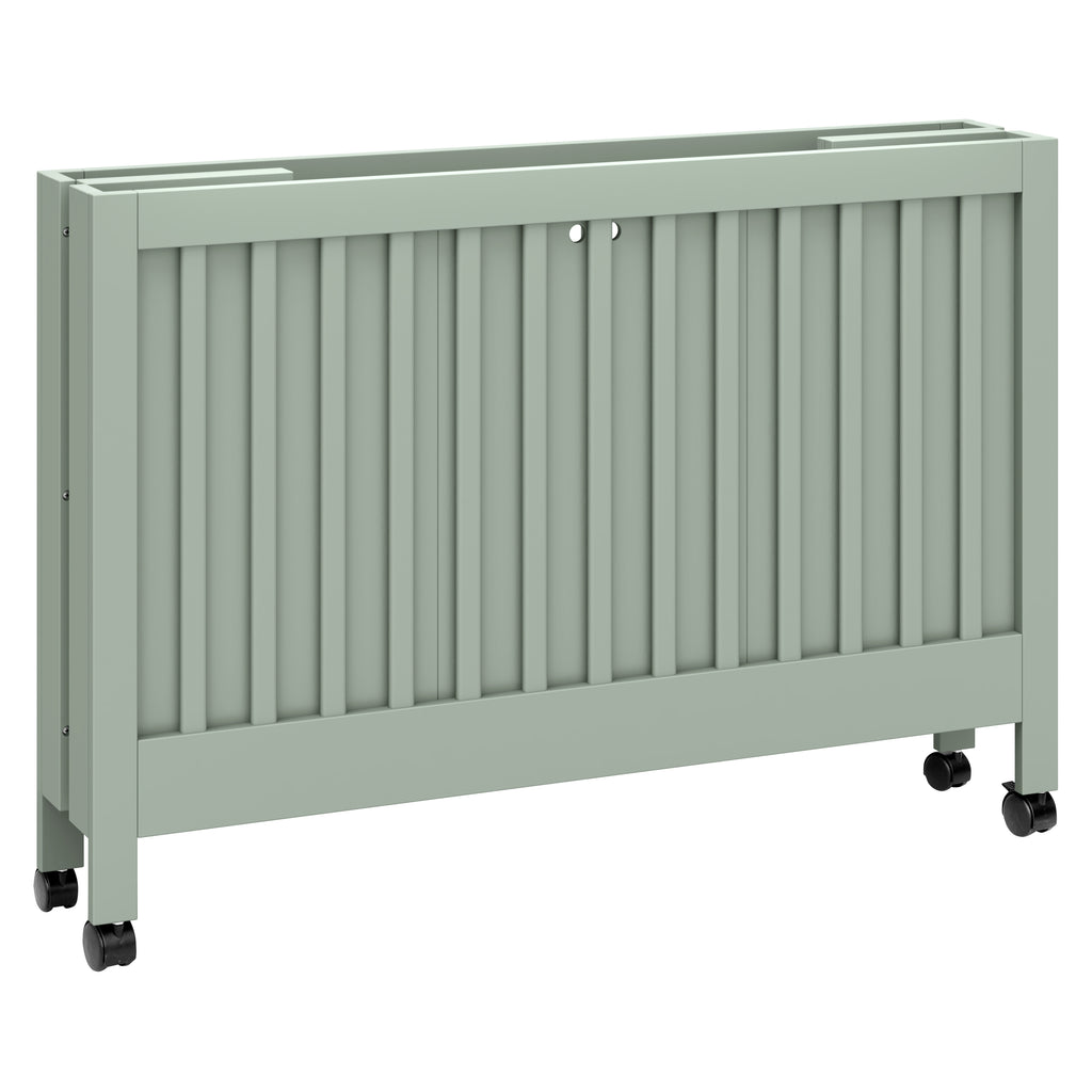 Maki Portable Folding Crib with Toddler Bed Conversion Kit in Light Sage