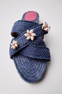 Jeans Blue Shella Espadrilles in Dark Blue