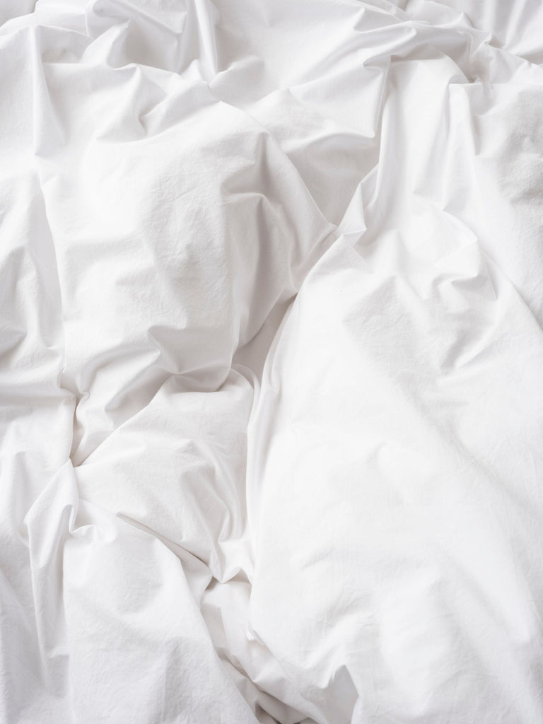 Light Gray Relaxed Percale Duvet Cover