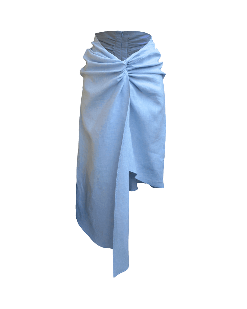 Pastel Knot Skirt in Ice Blue