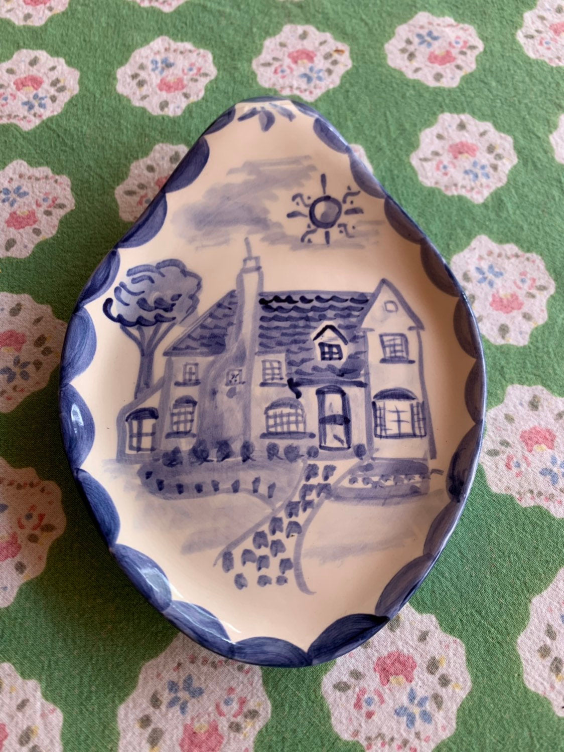 Ceramic Spoonrest - Custom House - Premium  from Tricia Lowenfield Design