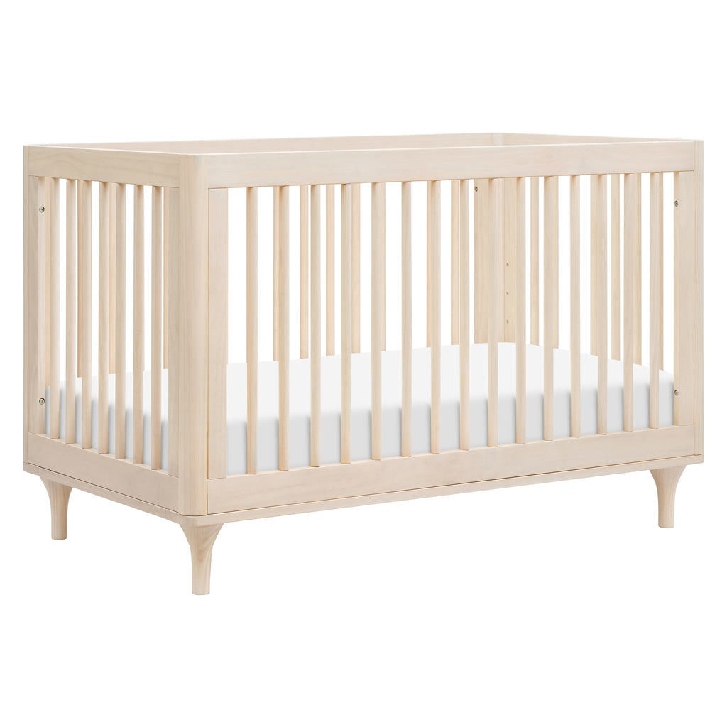 Lolly 3-in-1 Convertible Crib with Toddler Bed Conversion Kit in Washed Natural