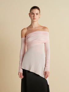 Jersey One - Shoulder Draped Top - Marina Moscone