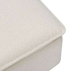 Cali Storage Ottoman in Boucle in Ivory Boucle