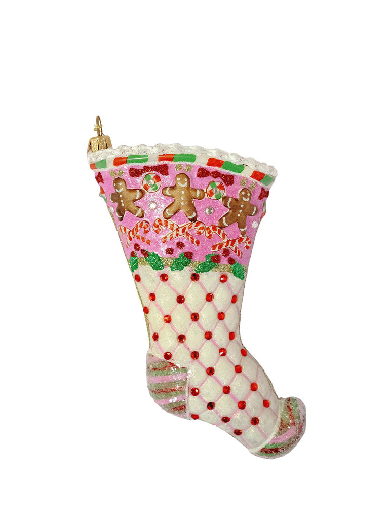 Stocking Ornament in White