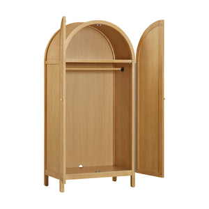 Bondi Cane Assembled Armoire in Honey