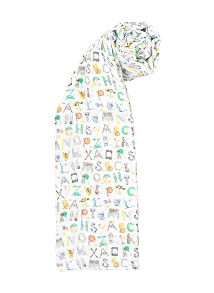 NYC Alphabet Soup Shawl Blanket