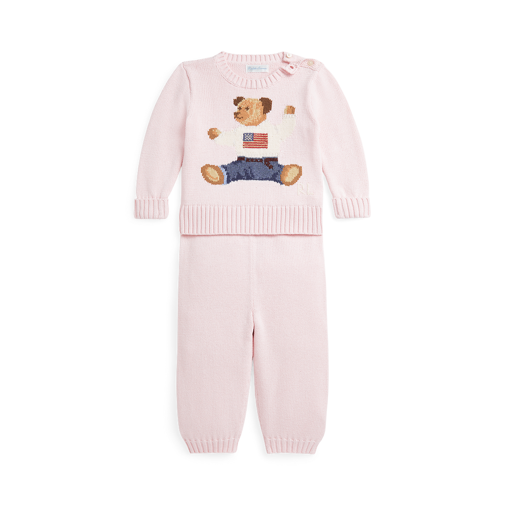 Polo Bear Sweater and Flag Set