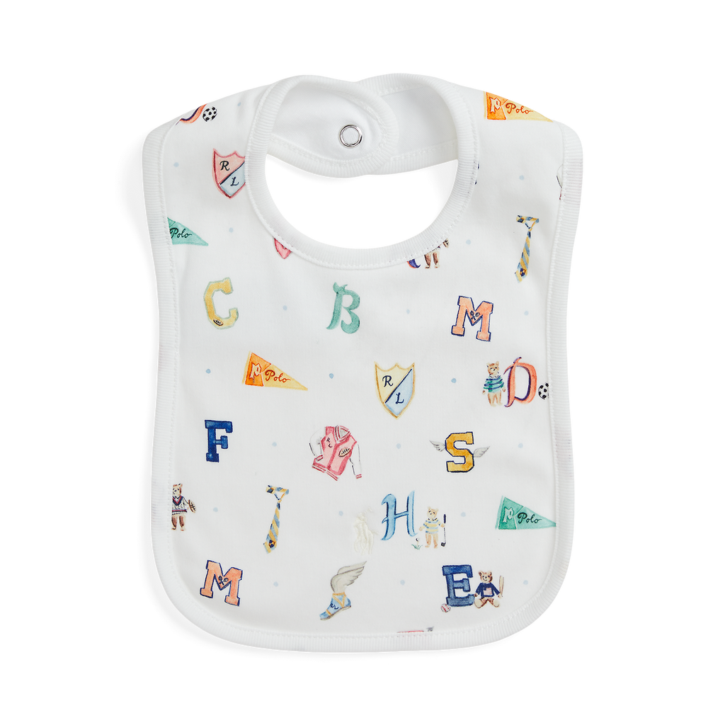 RL Baby x Riley Sheehey Bib in Varsity Print