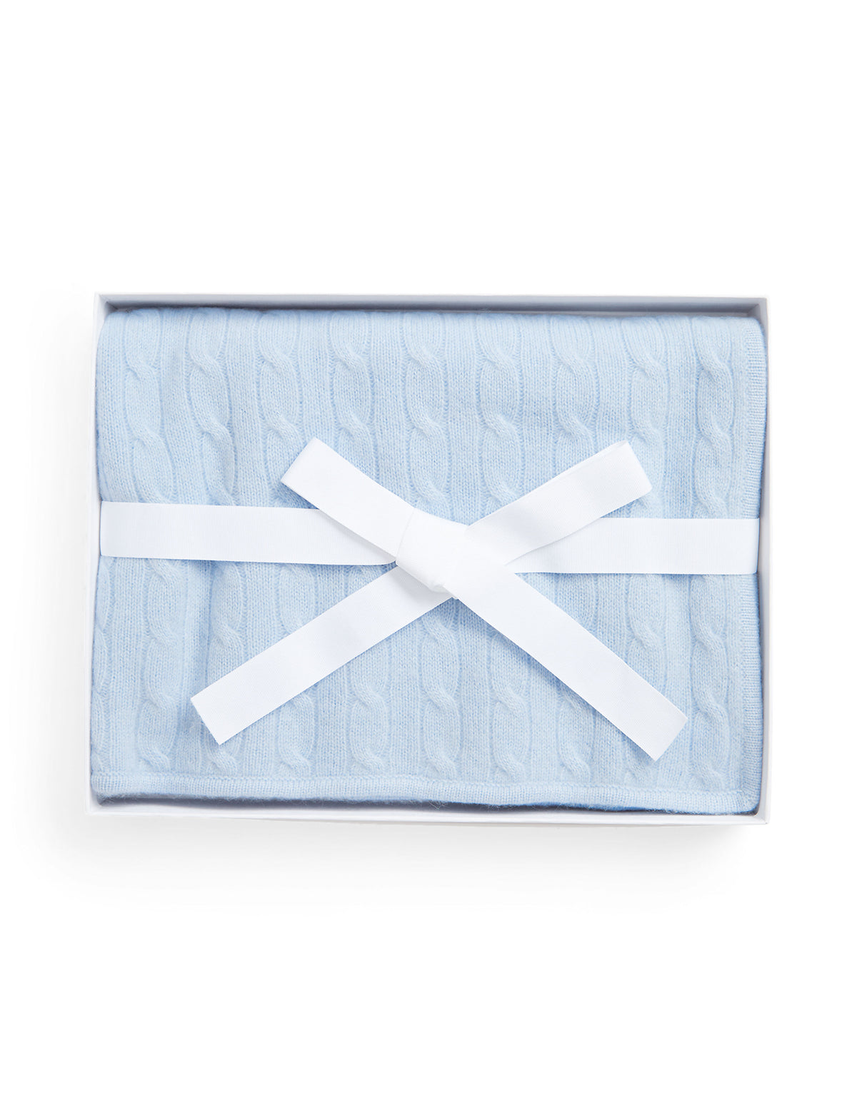 Cashmere Cable Knit Baby Blanket