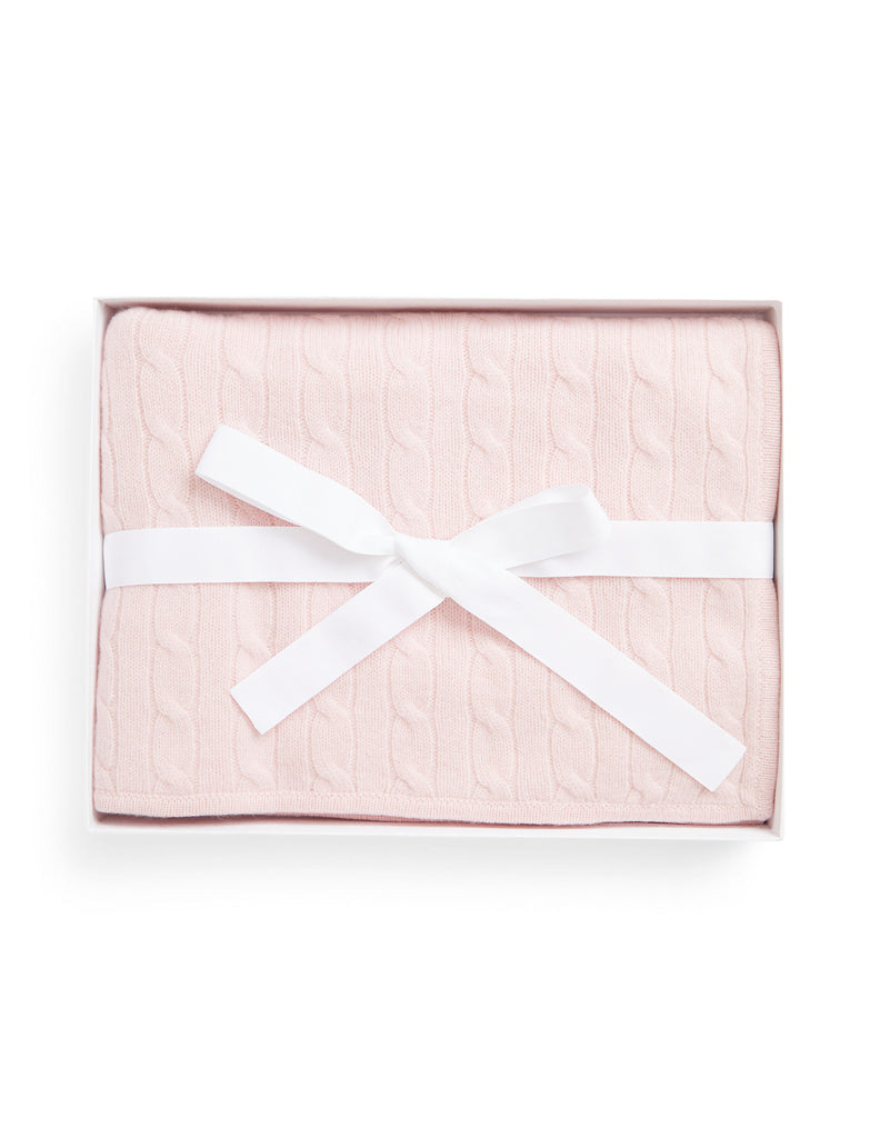 Cashmere Cable Knit Baby Blanket