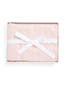 Cashmere Cable Knit Baby Blanket