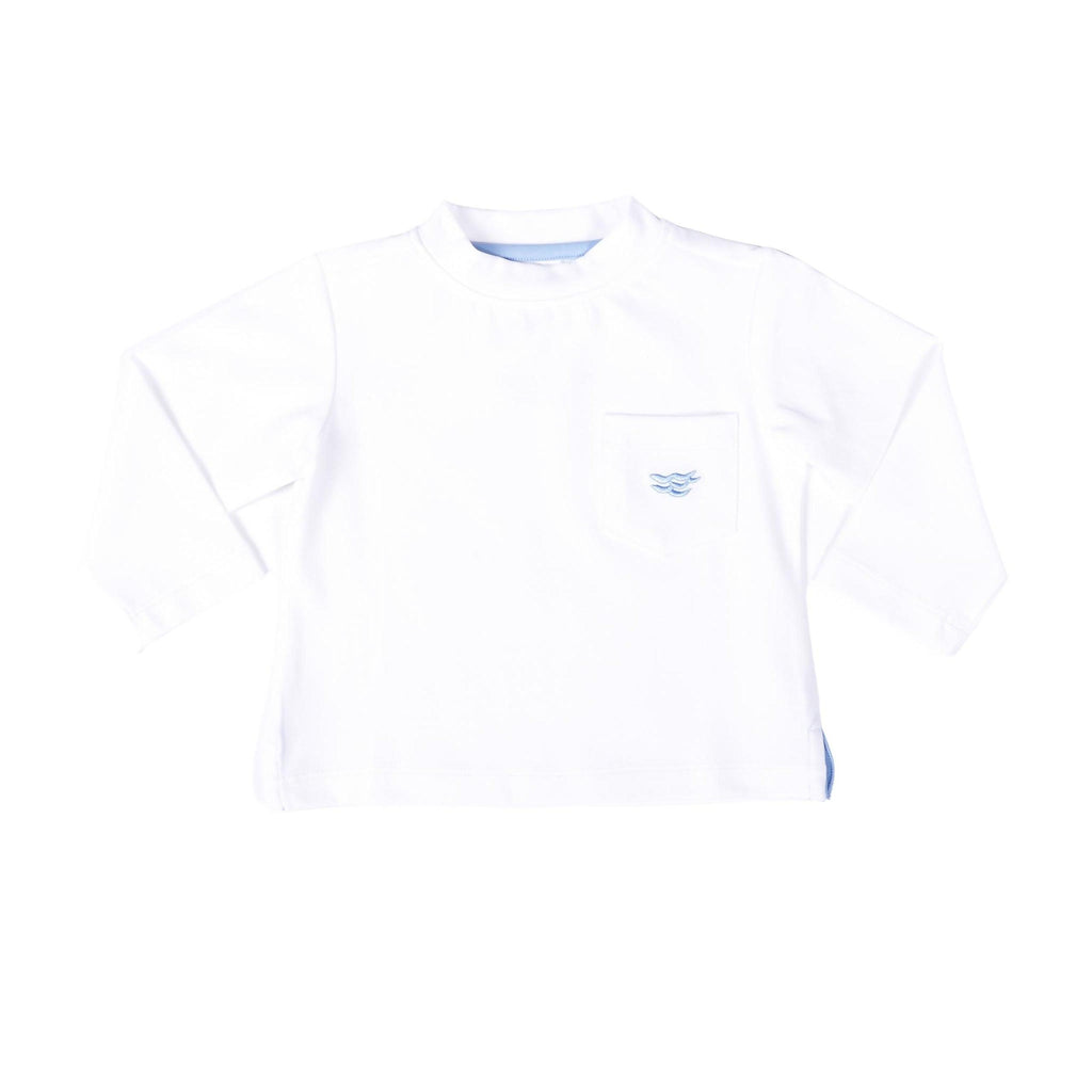 Long Sleeve Tucker Tee in Classic White