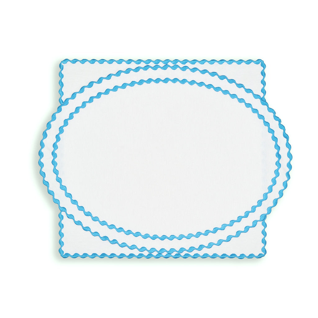 Cora Placemat And Napkin Set In Blue