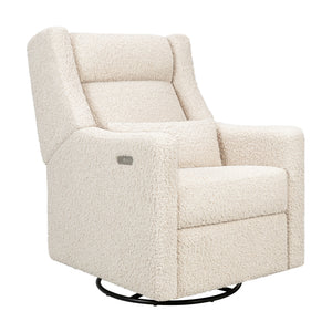 Kiwi Plus Power Recliner and Swivel Glider with Power Adjustable Headrest and USB Port in Almond Teddy Loop