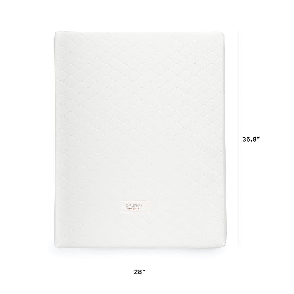 Pure Core Midi Crib Mattress w/ Hybrid Quilted Waterproof Cover (Lightweight) in White