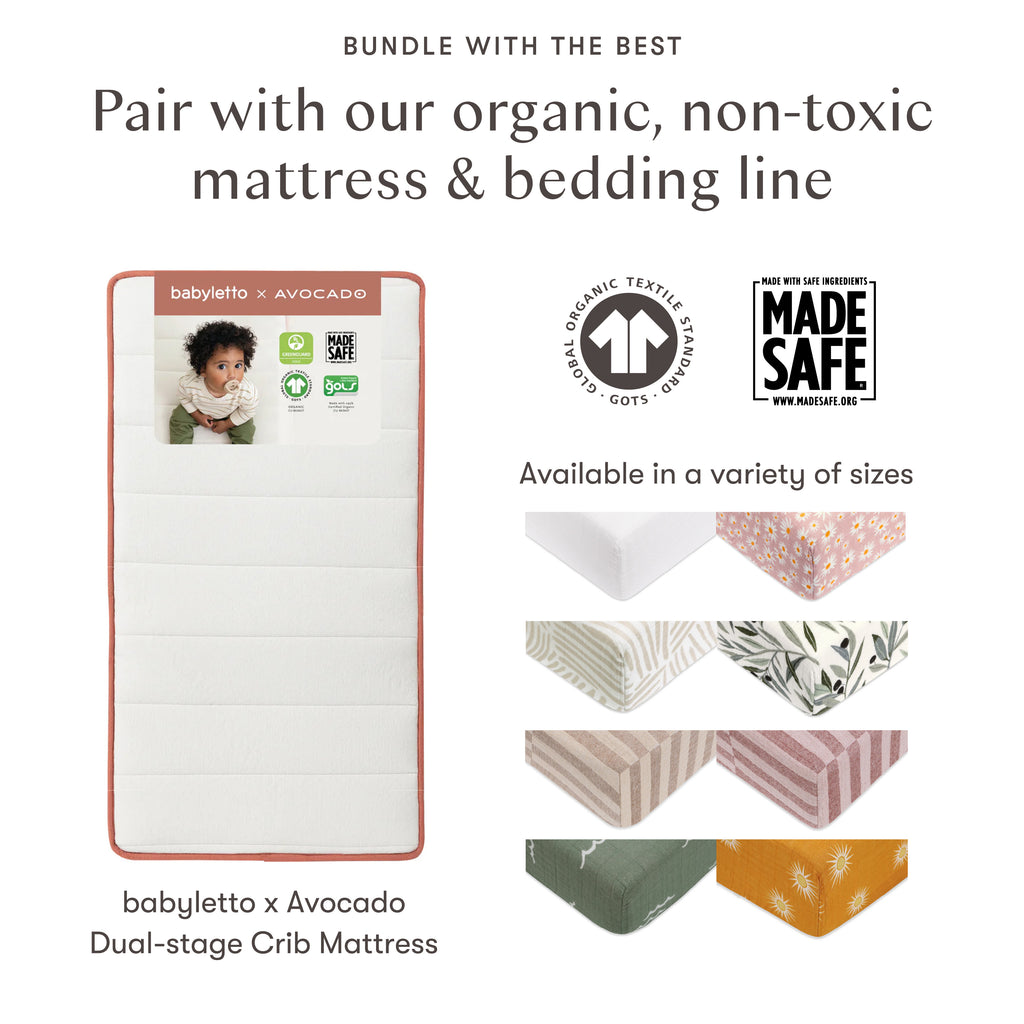 Hudson 3-in-1 Convertible Crib with Toddler Bed Conversion Kit in Natural