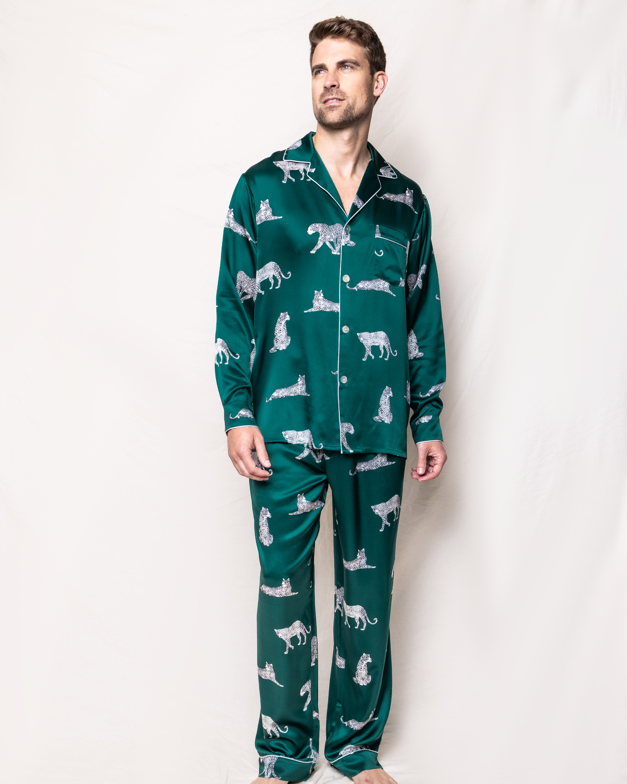 Men’s Silk Pajama Set in Panthère de Luxe