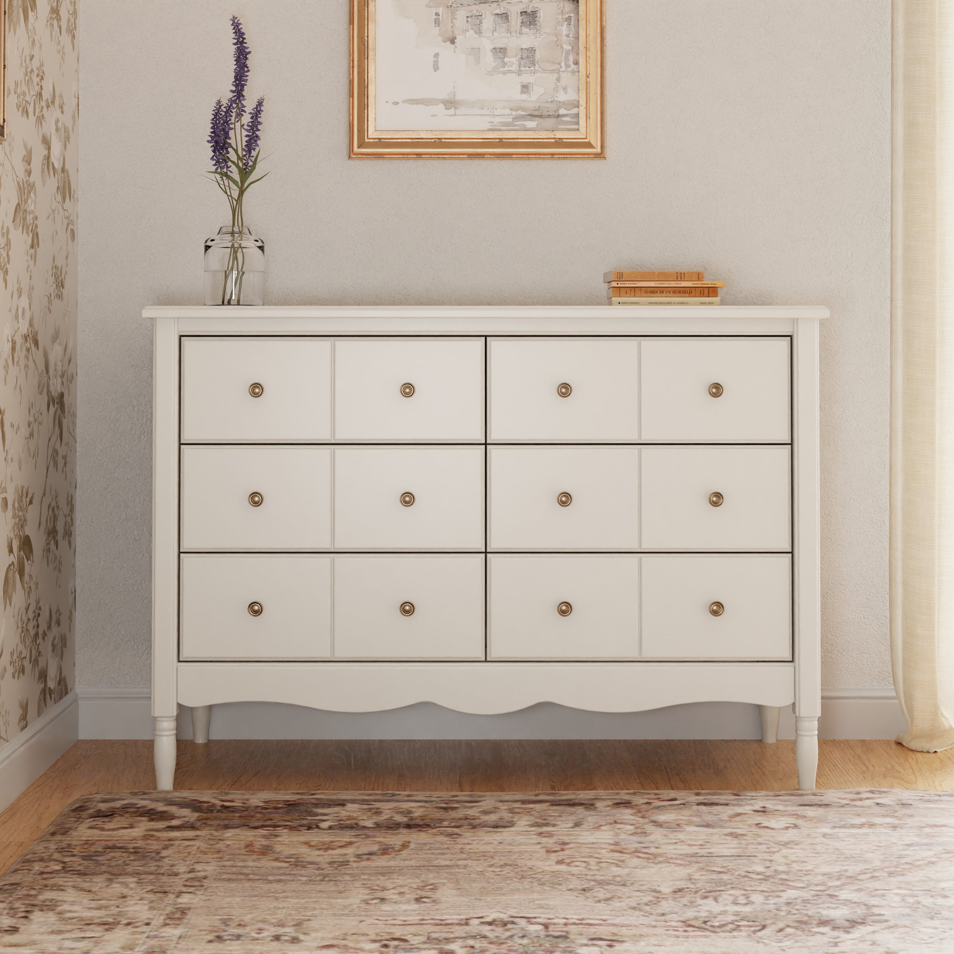 Liberty 6-Drawer Assembled Dresser in Warm White