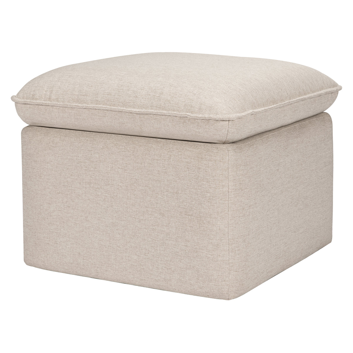 Cali Storage Ottoman in Eco-Performance Fabric | Water Repellent & Stain Resistant in Performance Beach Eco-Weave
