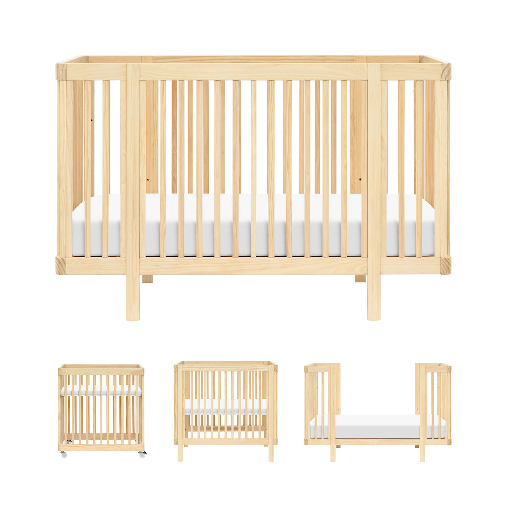 Pogo 8-in-1 Convertible Crib with All-Stages Conversion Kits in Blonde