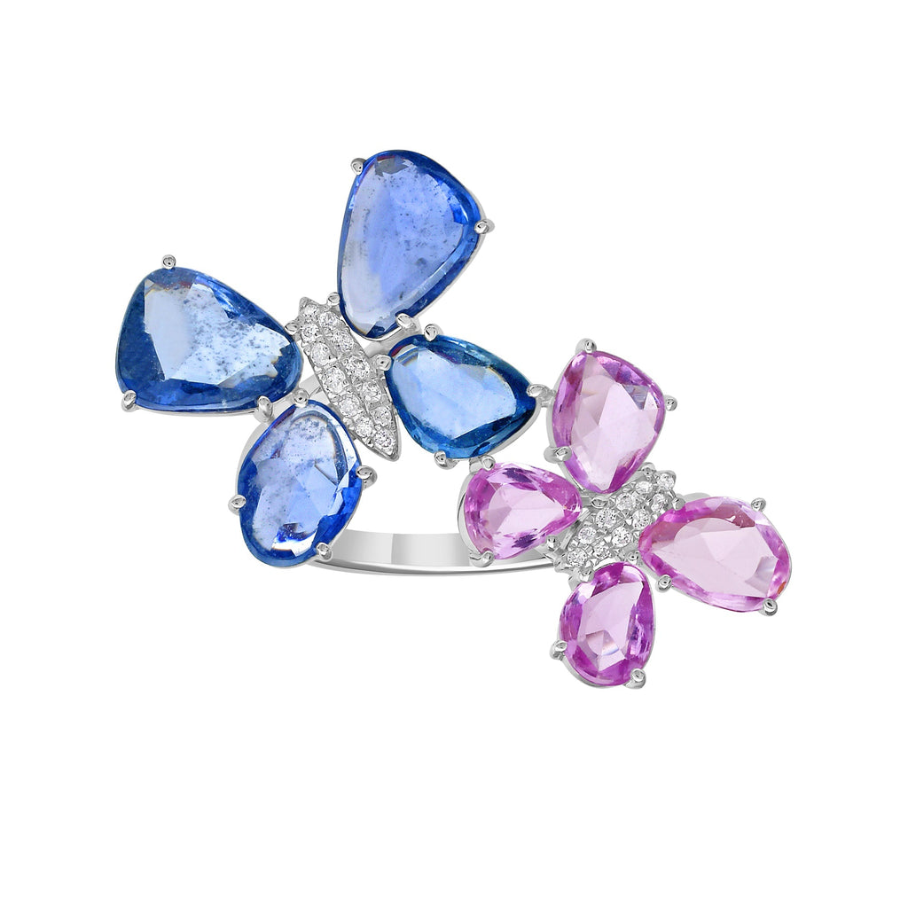 Nabi Blue and Pink Sapphire Ring - Jewelry - RUCHI New York